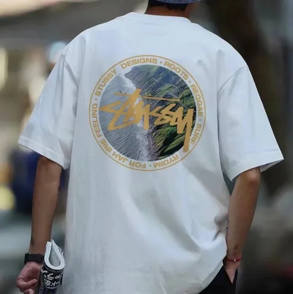 Stussy Surf Circle Graphic T-Shirt White - 1