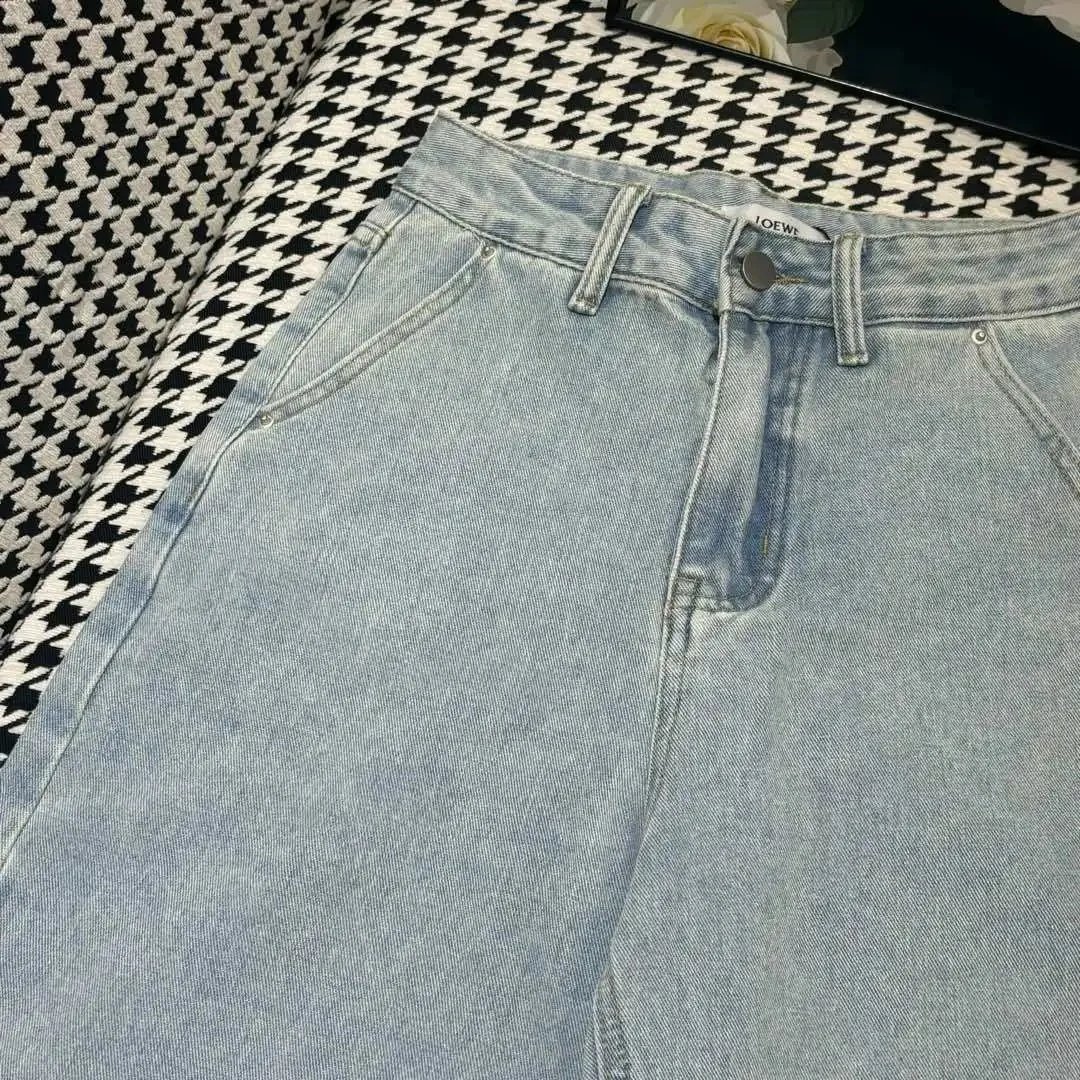 Loe Letter Embroidery Denim Shorts photo 3