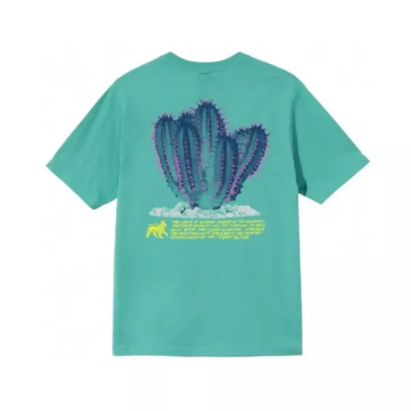 Design Cactus Print Graphic T-Shirt Black - 10