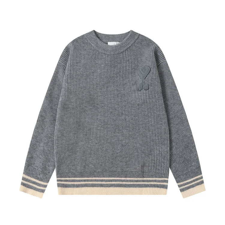 Love embroidered knitted sweater casual loose and versatile couple style(pic11) Love embroidered knitted sweater casual loose and versatile couple style