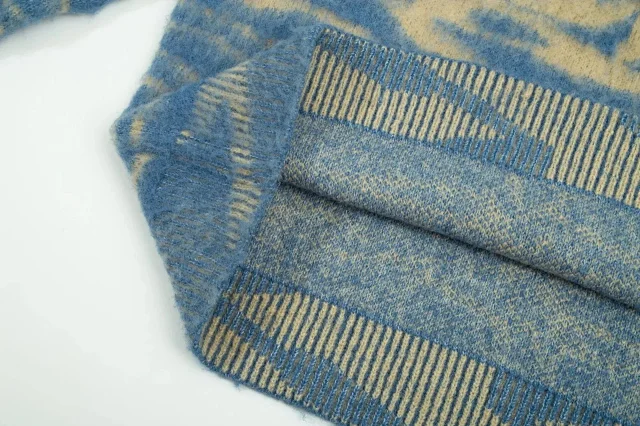 Acne Studios Knitwear Crewneck patterned knit sweater product detail image 7