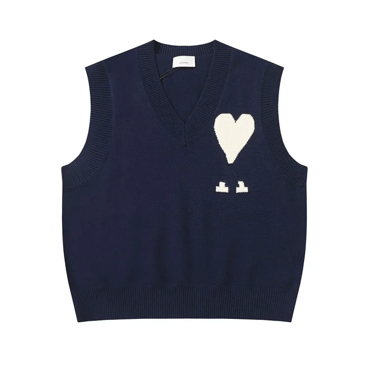Love embroidered knitted sweater casual loose and versatile couple style(pic40) Love embroidered knitted sweater casual loose and versatile couple style