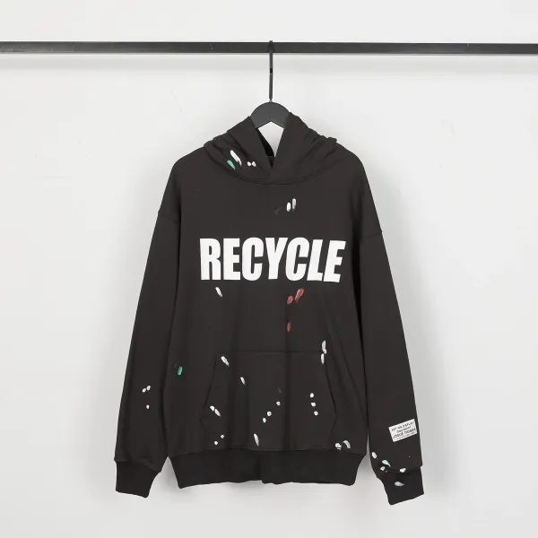 Josué Thomas x Art On Display Recycle Paint-Splatter Hoodie Black - 1