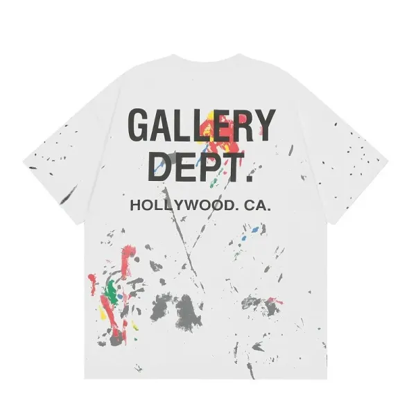 Gallery Dept. Paint Splatter Oversized T-Shirt White - 5