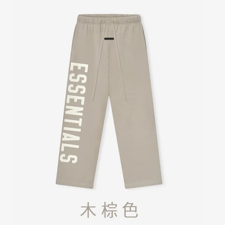 Straight velvet trousers and casual pants with large logo on the side, same style for men and women(pic2) Straight velvet trousers and casual pants with large logo on the side, same style for men and women