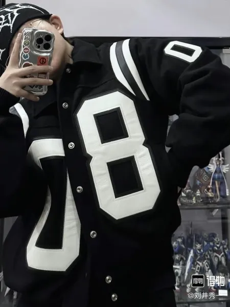 Stüssy 80 Varsity Jacket Black - 9