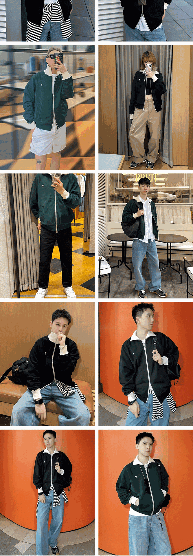 Contrast Ribbed Embroidered Heart Zip Hoodie photo 7