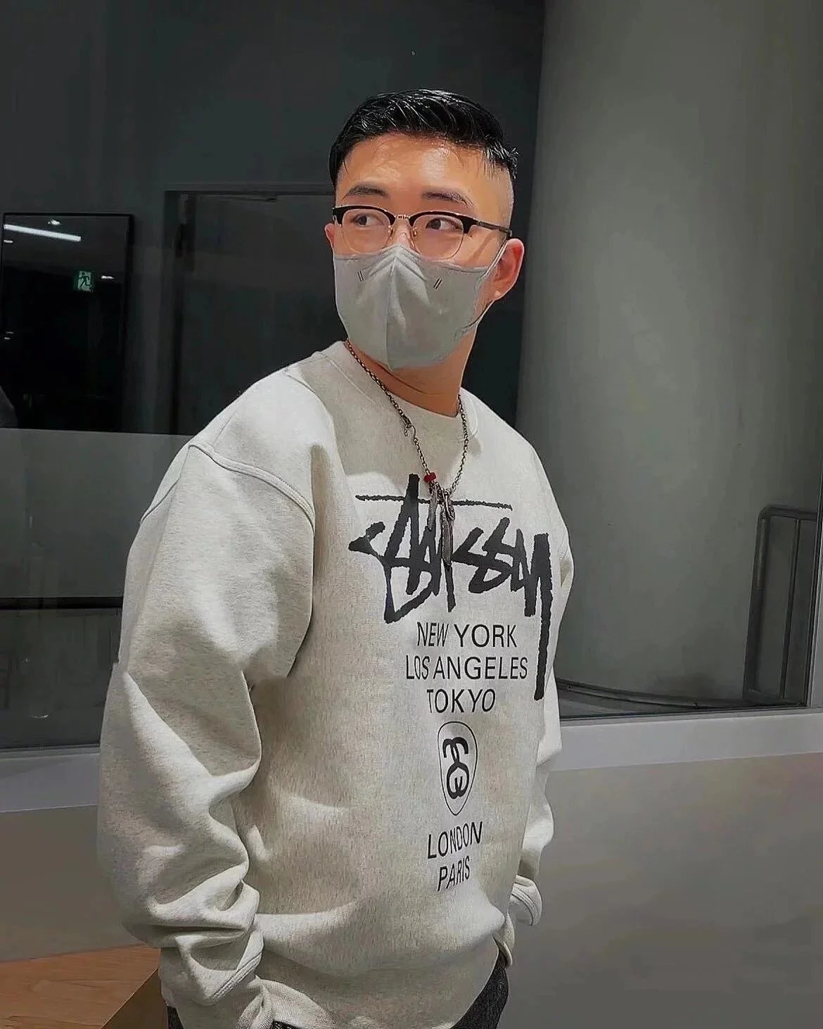 Stussy Script Letter Logo Fleece Hoodie photo 4