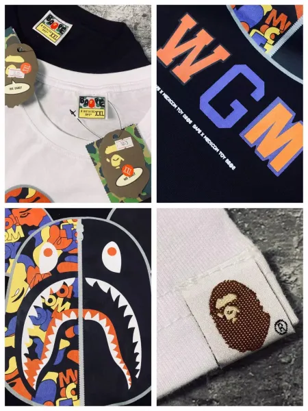 Medicom Toy x A Bathing Ape WGM Mickey Shark T-Shirt White - 9