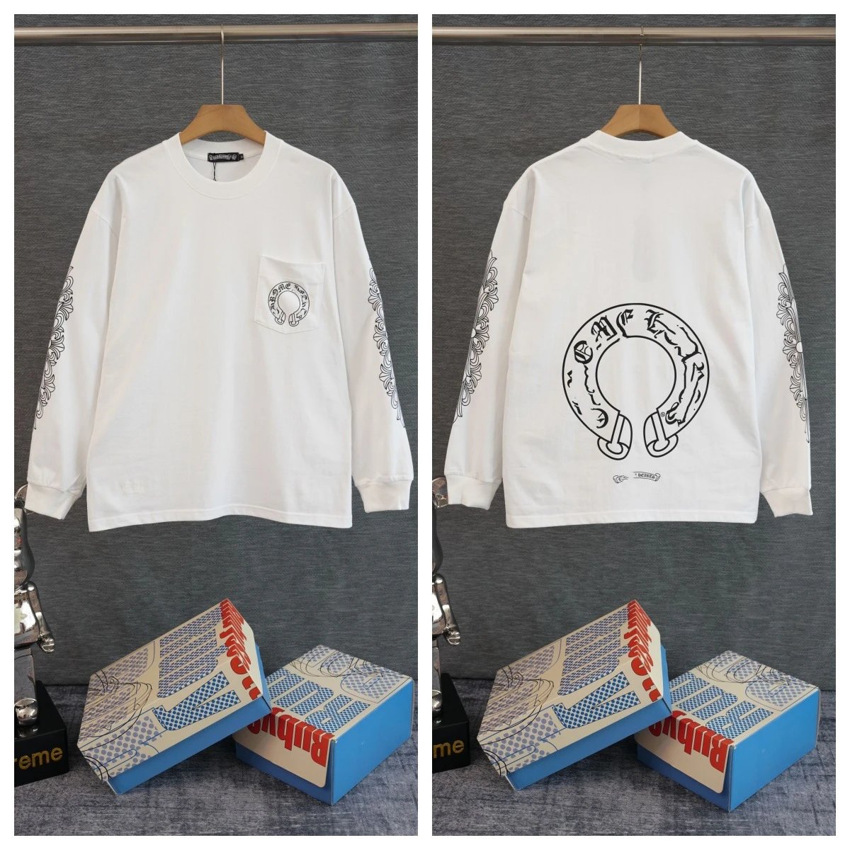 Chrome Hearts Chest Pocket Sanskrit Print Long Sleeve T-Shirt photo 6