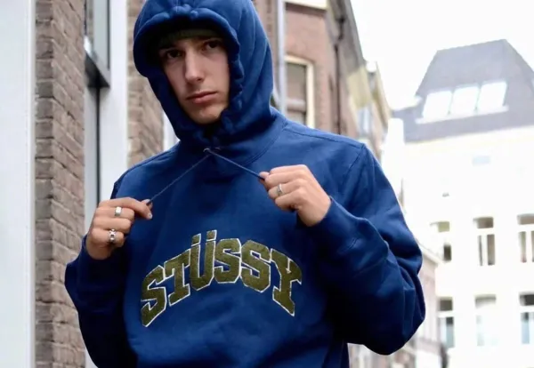 Stussy Arch Logo Hoodie Black - 5