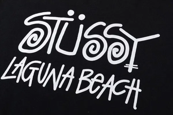 Stussy Laguna Beach T-Shirt Black and White - 9