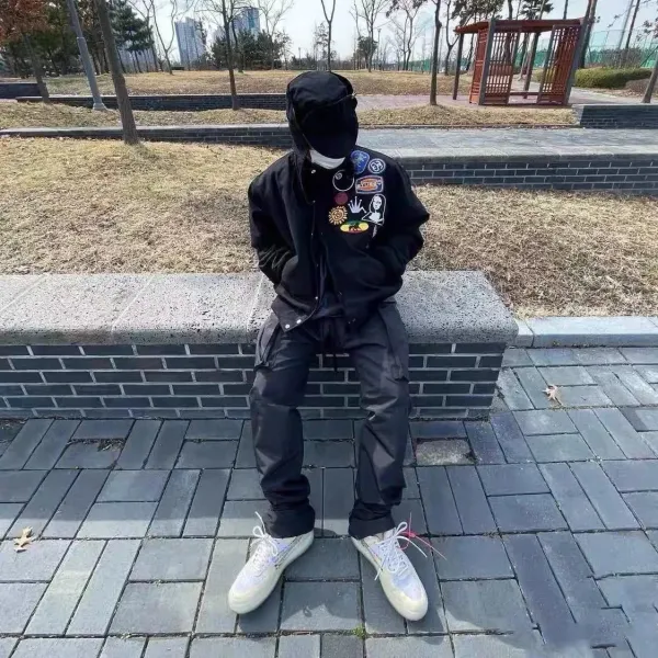 Stussy Patchwork Bomber Jacket Black Outerwear - 10