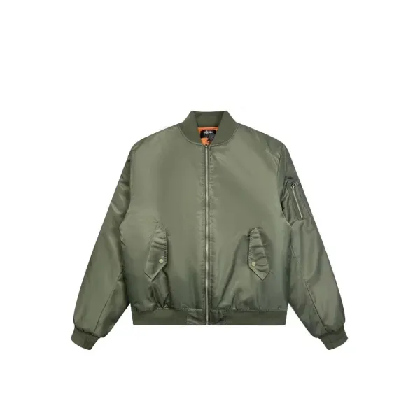 Stussy x CDG MA-1 Bomber Jacket Army Green Outerwear - 5