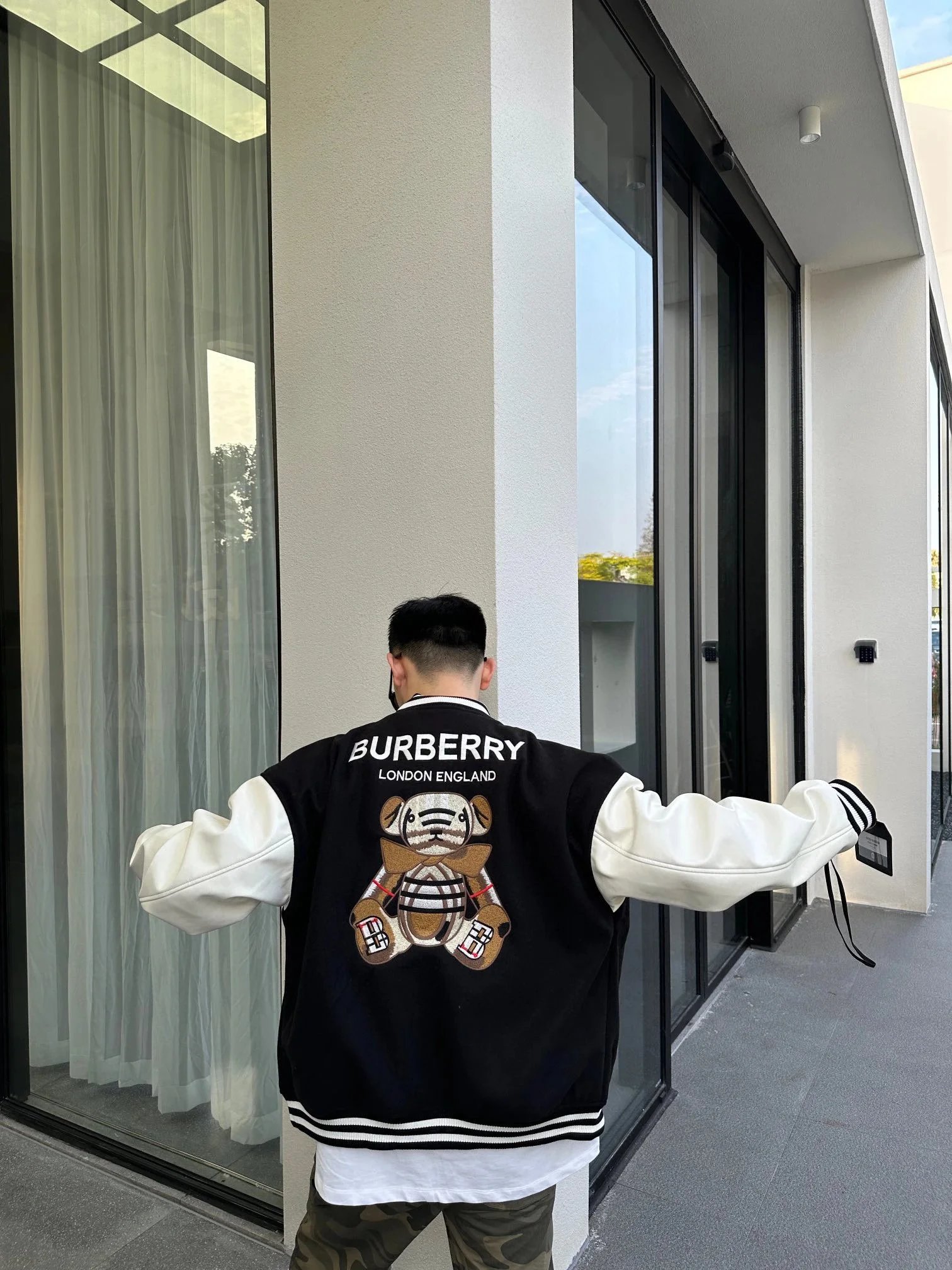 BBR Classic Bear Logo Baseball Jacket photo 5