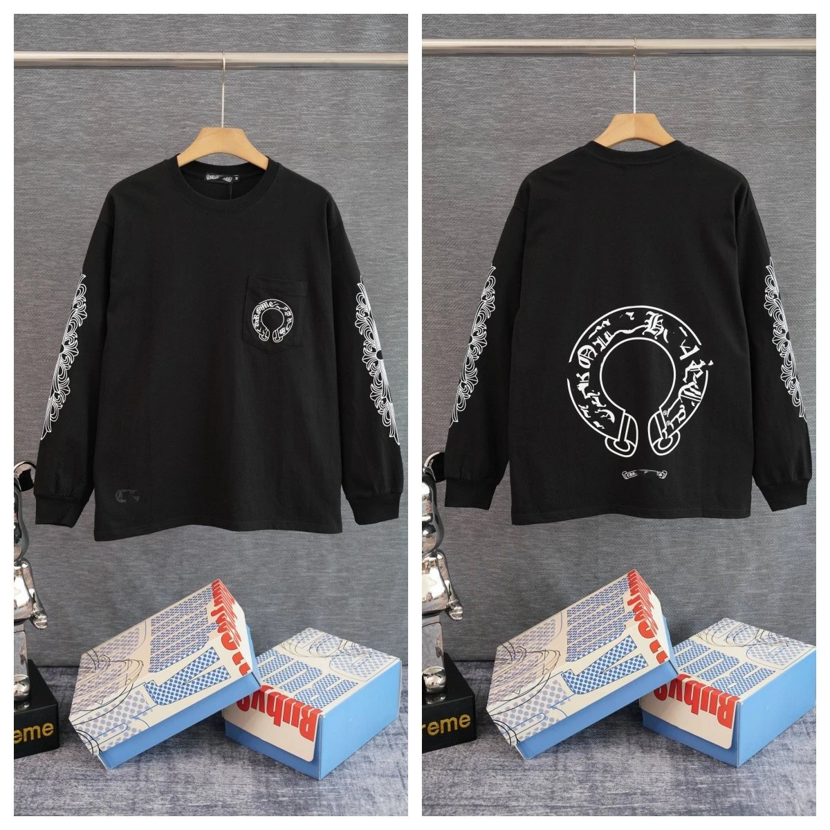 Chrome Hearts Chest Pocket Sanskrit Print Long Sleeve T-Shirt photo 7