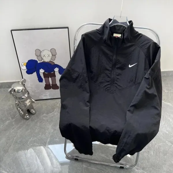 Stussy Script Logo Windbreaker Black Jacket Outerwear.windbreaker - 2