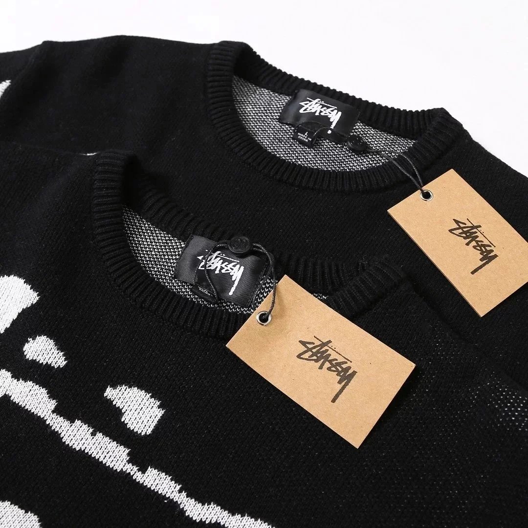 Stussy Large Logo Knit Sweater photo 7