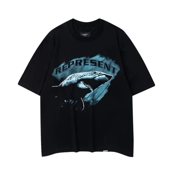 Represent Shark Graphic Black T-Shirt - 1
