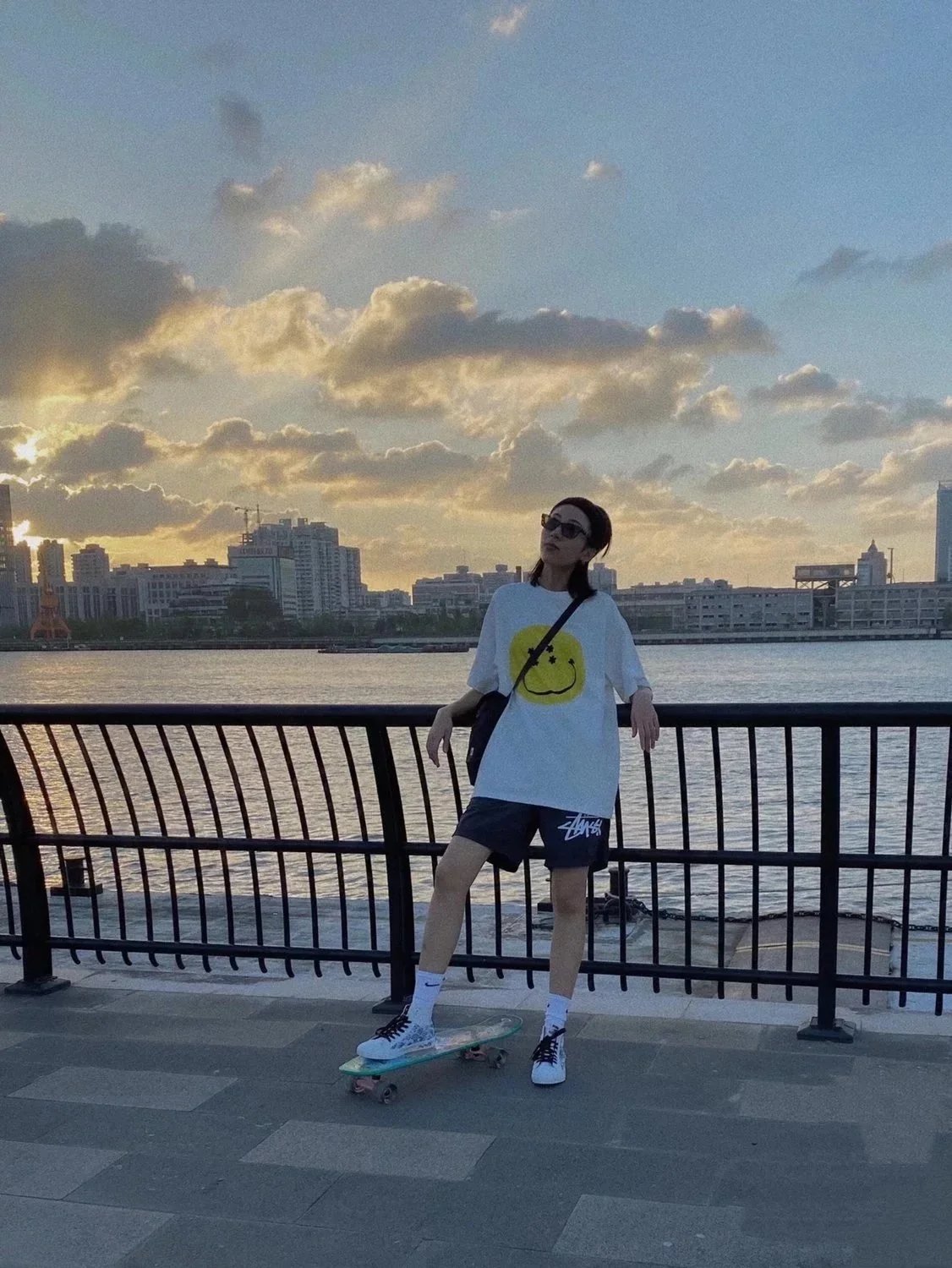 Stussy Logo Shorts Black and Neon Yellow - 6