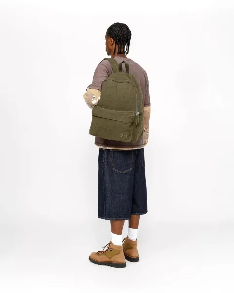 Stussy Mini Backpack Camo Print Casual Backpack - 18