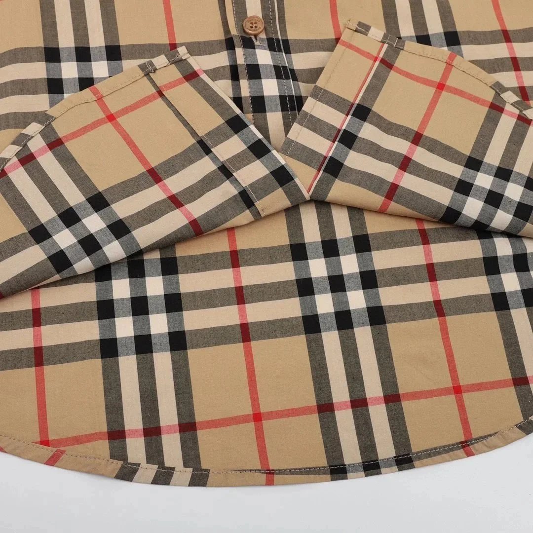 Burberry Classic Check Long-Sleeve Shirt Beige Multicolor - 10