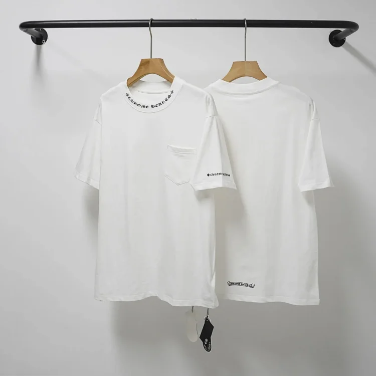 CH cross print round neck cotton mens trendy T-shirt(pic13) CH cross print round neck cotton men's trendy T-shirt