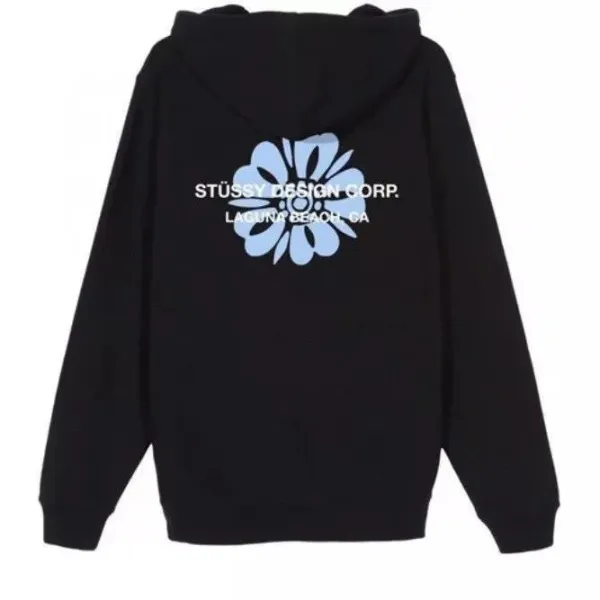 Stussy Stüssy Design Corp. Floral Hoodie Black Hoodie - 5