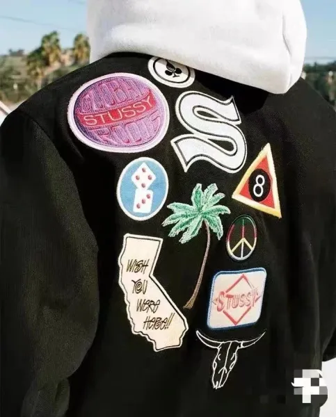 Stussy Patchwork Bomber Jacket Black Outerwear - 8