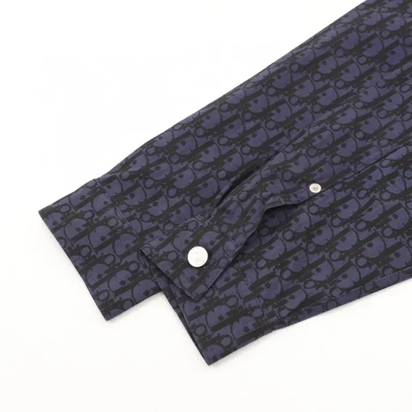 Classic All-Over Print Vintage Denim Shirt Navy - 11