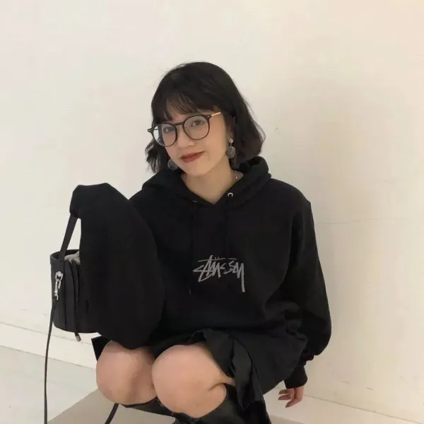 Stussy Stüssy Classic Logo Hoodie Black Hoodie - 1