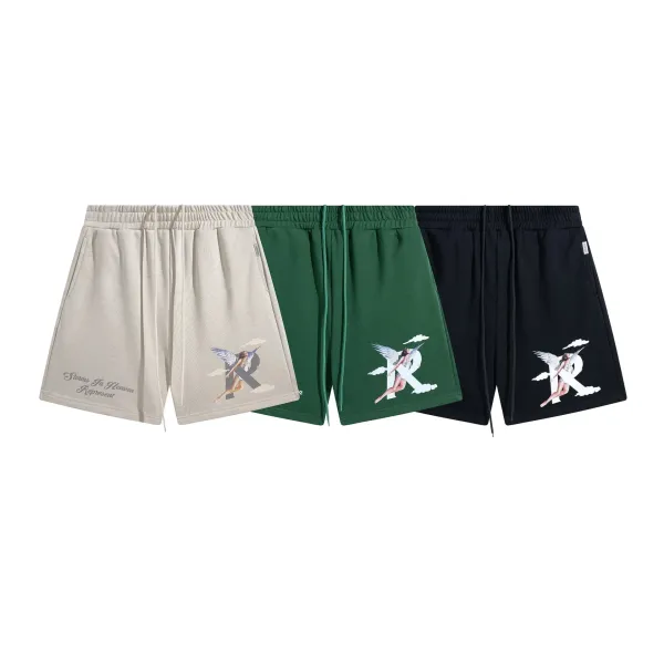 Represent Storms In Heaven Angel Print Shorts Green - 6