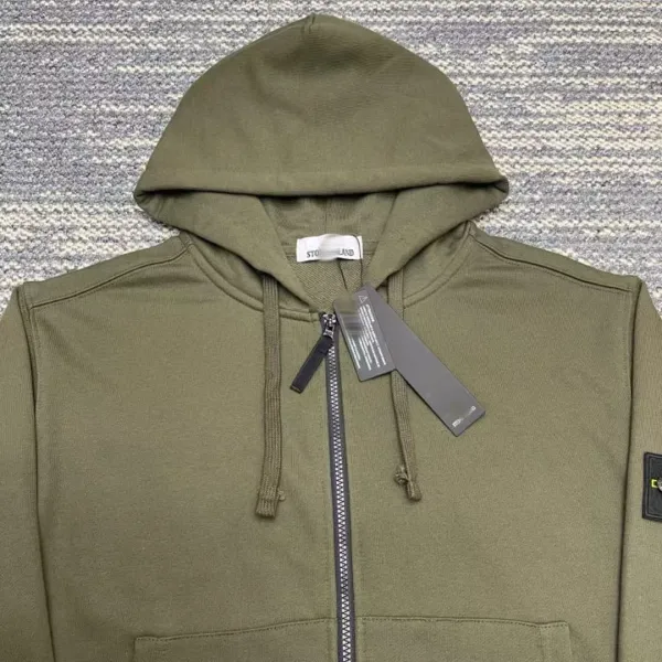 Stone Island Zip-Up Hoodie Mint Green Hoodie - 16