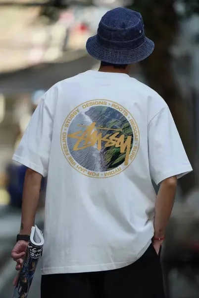 Stussy Surf Circle Graphic T-Shirt White - 2