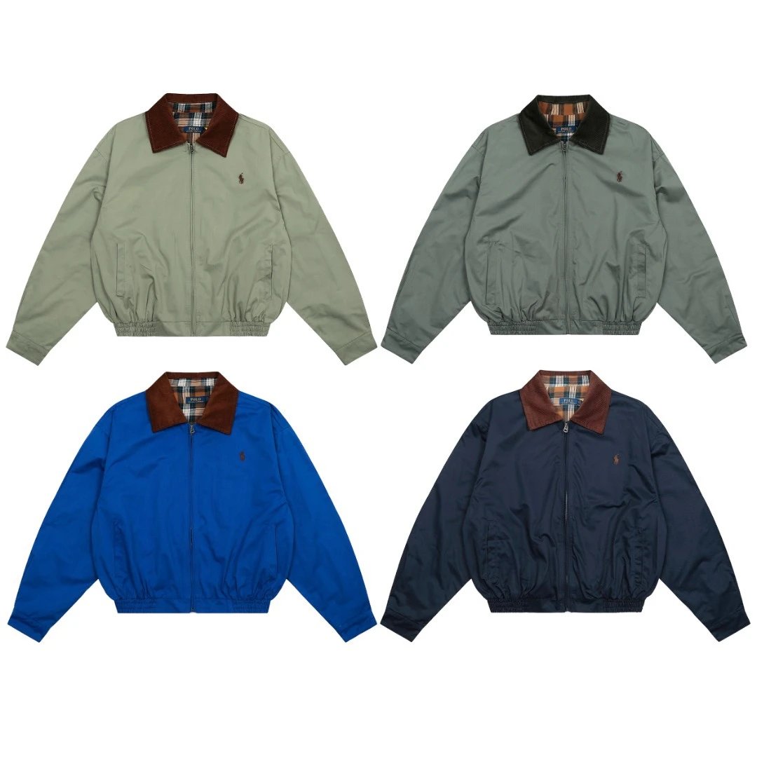 Ralph Lauren Unisex Corduroy Collar Zip-Up Jacket