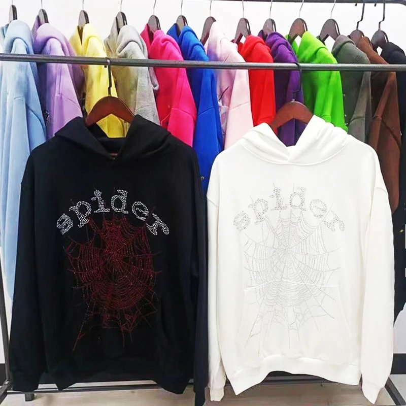 Spiderweb Hoodie Black White Graphic Streetwear