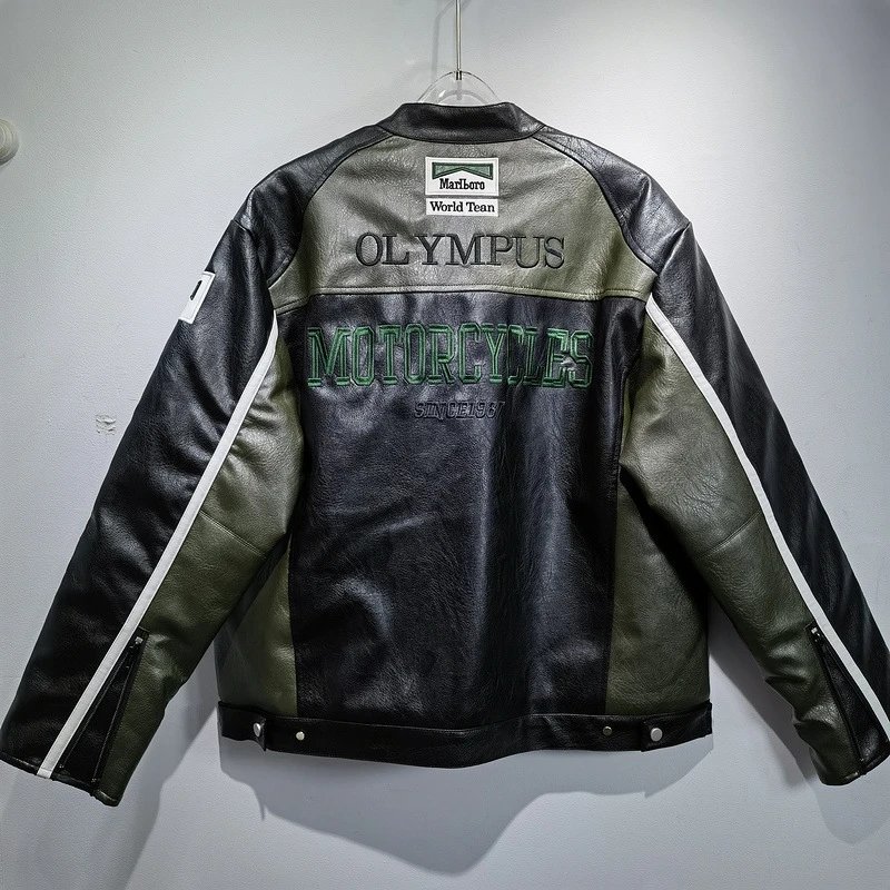 Harley Embroidered Cropped Leather Jacket photo 3