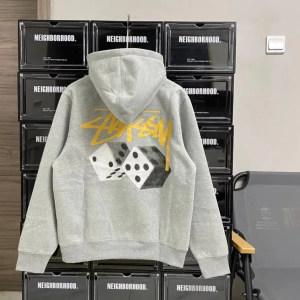 Stussy Dice Graphic Hoodie Gray - 2