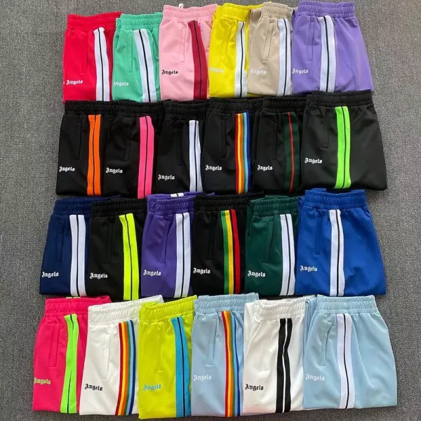 Palm Angels Track Pants Light Blue with White Side Stripe Pants - 4