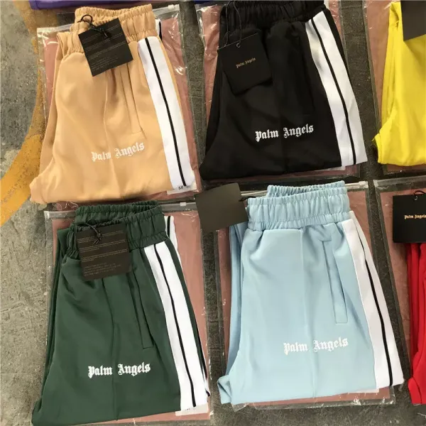 Palm Angels Track Pants Light Blue with White Side Stripe Pants - 9