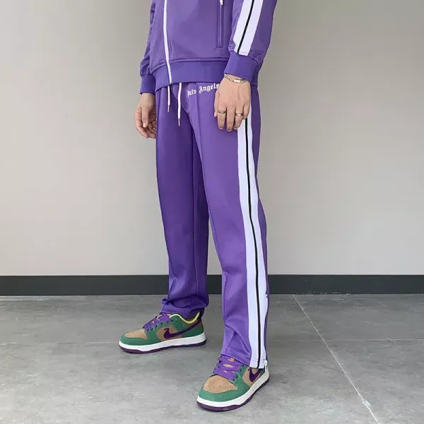 Palm Angels Track Pants Light Blue with White Side Stripe Pants - 22