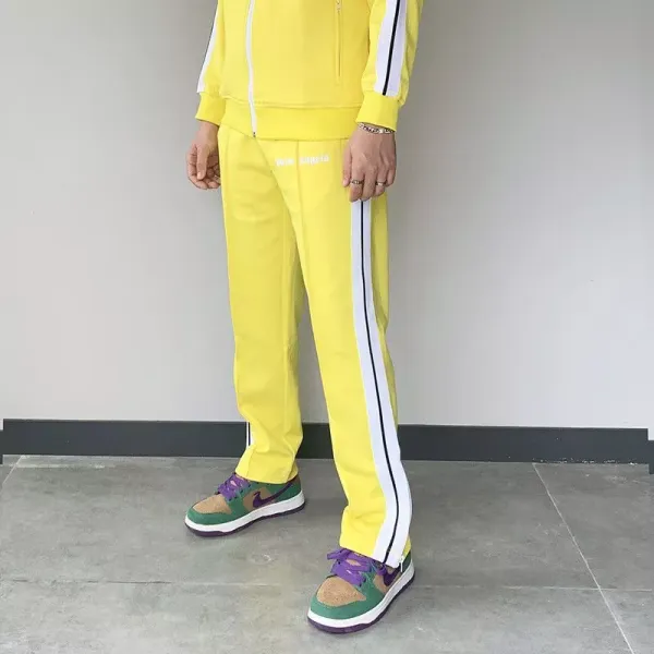 Palm Angels Track Pants Light Blue with White Side Stripe Pants - 26