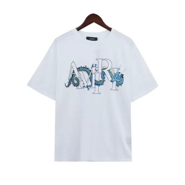 Amiri Dragon Logo Graphic T-Shirt White - 1