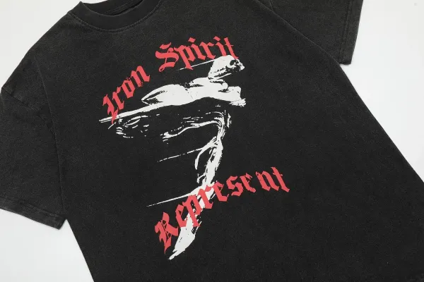 Represent Iron Spirit Black Oversized T-Shirt - 9
