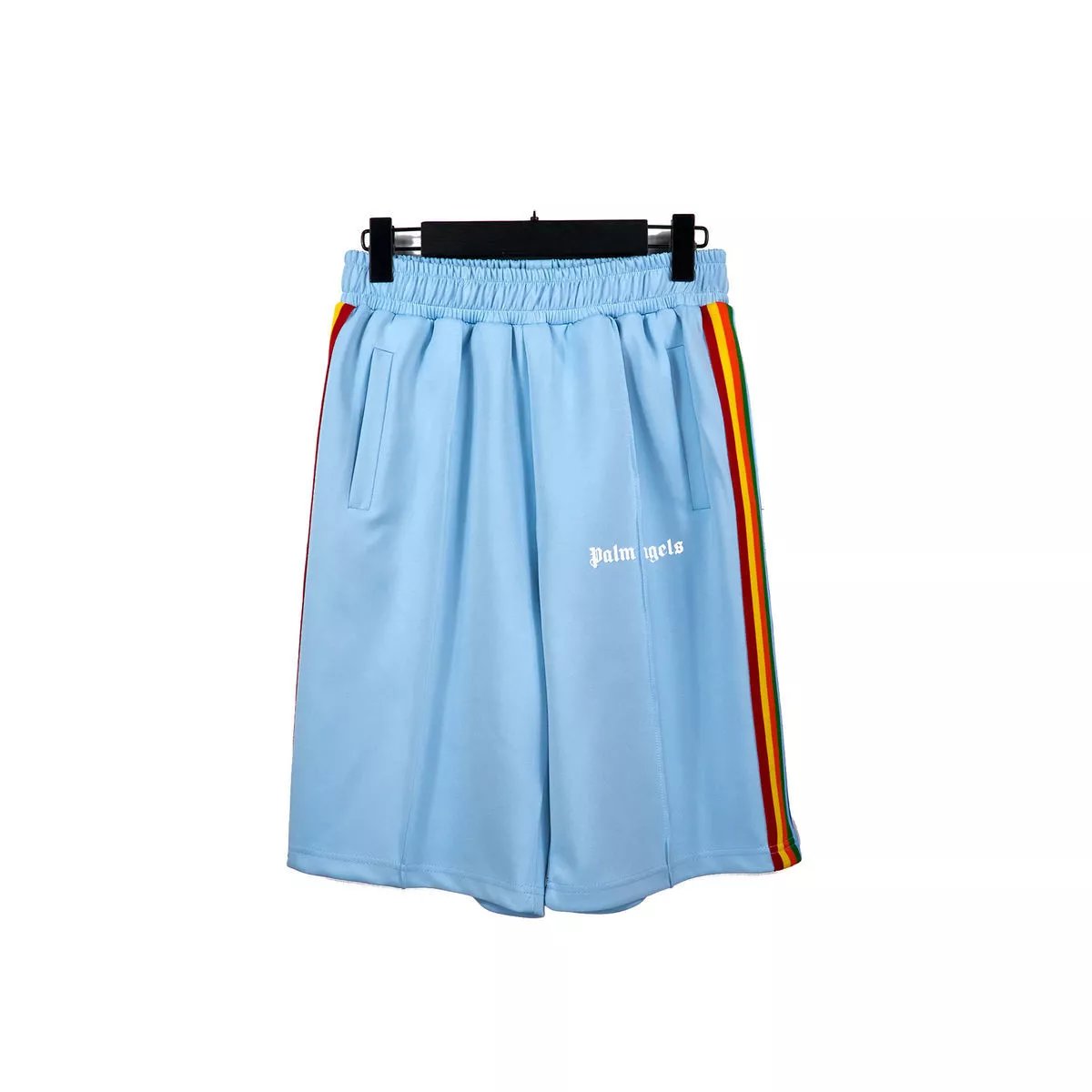Palm Angels Rainbow Stripe Track Shorts Blue - 10