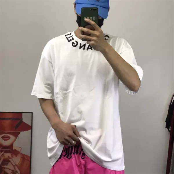 Design Oversized Graphic Print T-Shirt White - 1