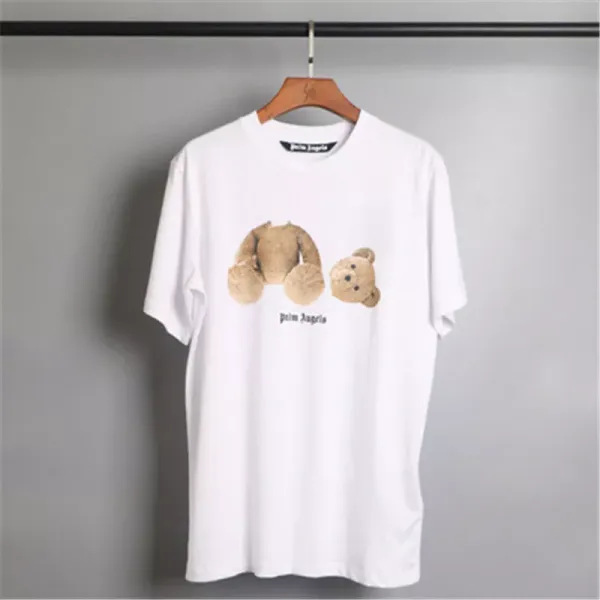 Palm Angels Teddy Bear Print White T-Shirt - 1