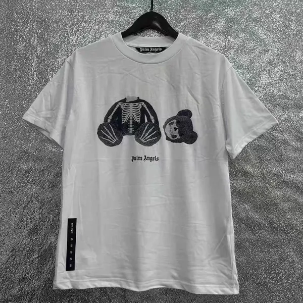 Palm Angels Skeleton Bear Graphic T-Shirt White - 1