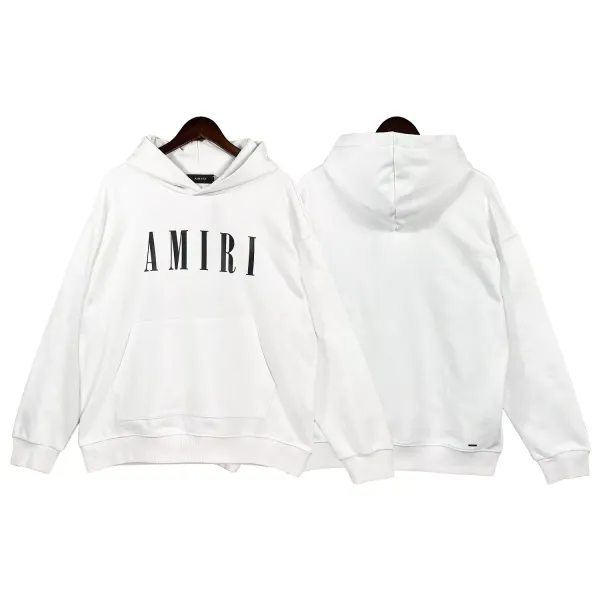 Amiri Logo Hoodie Navy Blue - 13