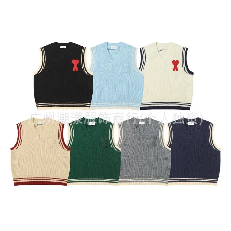 Love embroidered knitted sweater casual loose and versatile couple style(pic45) Love embroidered knitted sweater casual loose and versatile couple style